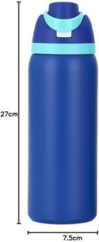 Nerezová fľaša Besot so slamkou 910ml modrá