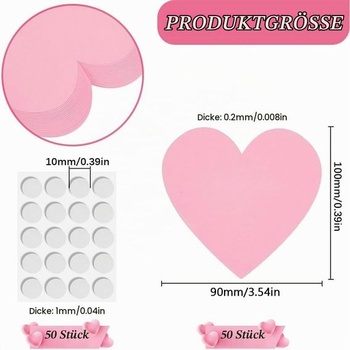 50 ružových papierových vystrihovačiek srdiečok 15cm papierové vystrihovačky v tvare srdca na nástenku