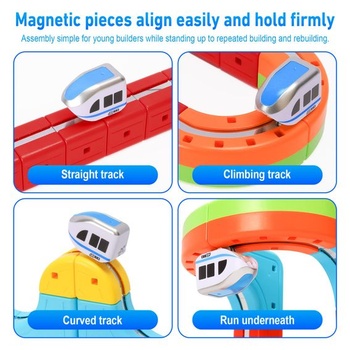 Elektrická vláčikodráha pre deti s antigravitačnými magnetickými plávajúcimi koľajami, detská