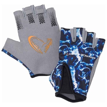 Rukavice Savage Gear Marine Half Glove L, morská modrá