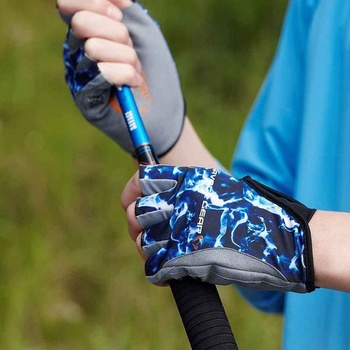Rukavice Savage Gear Marine Half Glove L, morská modrá