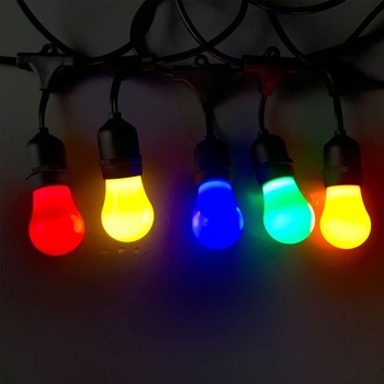 Farebné LED žiarovky E27, 3W A50 tvar žiarovky, červená, žltá, modrá, zelená, ružová, mix farieb LED