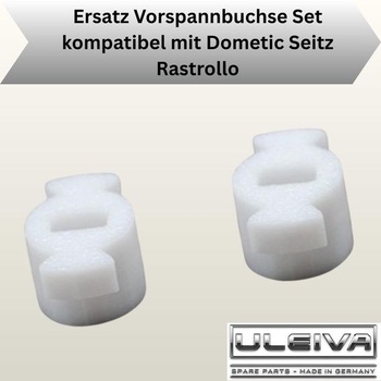 1 pár náhradných predpínacích puzdier, bielych, kompatibilných s roletami Dometic Seitz