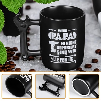 Darček ku Dňu otcov pre otca, personalizovaný hrnček pre otca s rukoväťou v tvare kľúča, narodeninový
