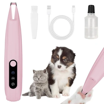OFFCUP Dog Paw Trimmer, tichý strojček na psie labky s LED…
