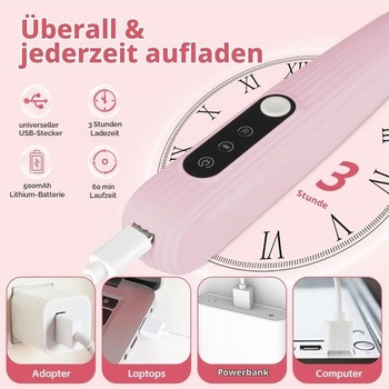OFFCUP Dog Paw Trimmer, tichý strojček na psie labky s LED svetlom, ružový