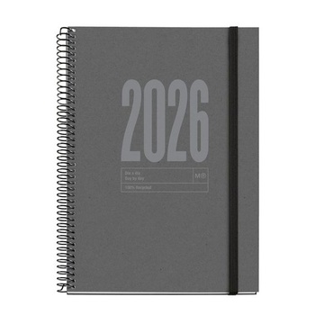 Denný diár Miquelrius Sustainable 2026, podobný A5+ (155 x 213 mm), denník, obal z recyklovaného