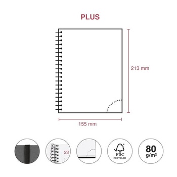 Denný diár Miquelrius Sustainable 2026, podobný A5+ (155 x 213 mm), denník, obal z recyklovaného