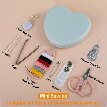 Šicí sada Cobee, 2 ks mini šicí sada na cestovní potřeby, přenosná DIY nouzová šicí opravárenské