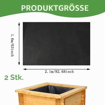 2 ks vložiek do vyvýšených záhonov, záhradný flís 160x210 cm, vložka do kvetináča z netkanej textílie,