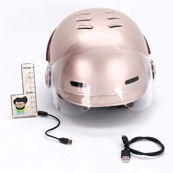 CASR Glow - LED helma na kolesá a kolobežky - XL hľadí a odnímateľné náušníky, zadné smerové svetlá a