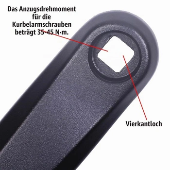 PROWHEEL Univerzálna kľučka ľavá 152 mm/170 mm/175 mm, ľavá kľučka, štvorcový otvor pre mestské bicykle,