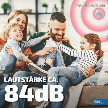 Zvonček SUNDI DNS-911, dvojtónový, 230 V, plast/kov, strieborný