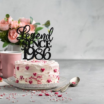 Xsstarmi 1 balenie legenda od roku 1986 trblietavá ozdoba na tortu k narodeninám k 40. narodeninám