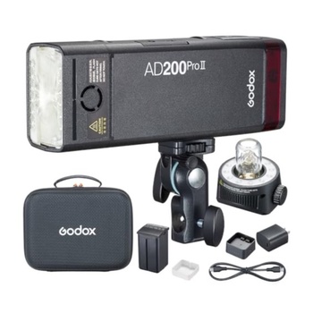 Externý blesk Godox AD200Pro II, 200 Ws sivý
