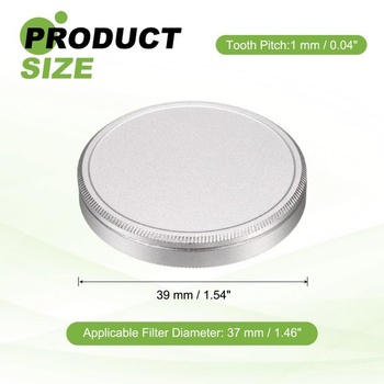 PATIKIL Kovový kryt objektivu Univerzální filtr 37 mm x 1 mm stříbrný