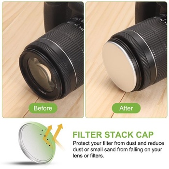 PATIKIL Kovový kryt objektívu Univerzálny filter 37 mm x 1 mm strieborný