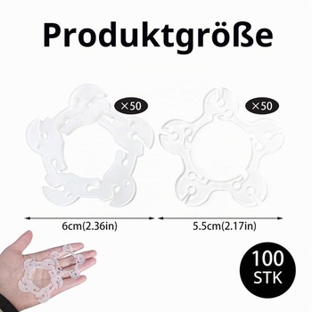 100 držáků spon na balónky, spony na držáky na balónky A – 100 ks