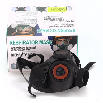 Celoobličejový respirátor s 40mm filtrem s aktivním uhlím, plynový respirátor pro organické výpary,