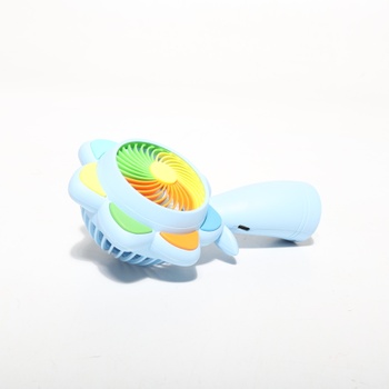 Ručný ventilátor Aohcae s kvetinovým vzorom, LED osvetlením, mini ventilátor, dobíjací USB,