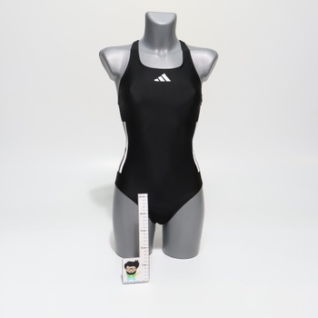 Dámske plavky adidas 3-Stripes C-Back, veľkosť 34, čierno-biele