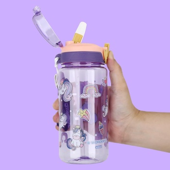 Detská fľaša na pitie Sigdio 600ml fialová