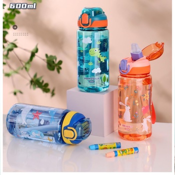 Detská fľaša na pitie Sigdio 600ml fialová