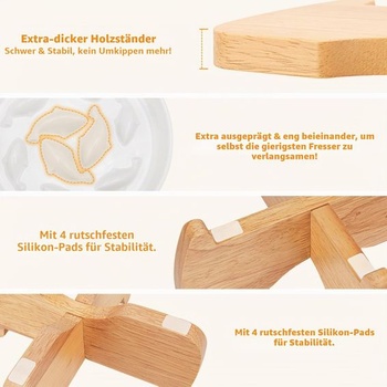 Vyvýšená keramická miska proti prehĺtaniu pre mačky so stojanom, šírka 16 cm. Vyvýšená miska proti
