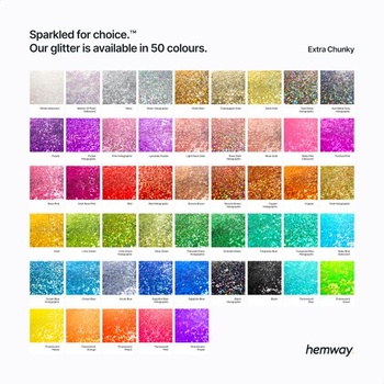 Hemway Extra Chunky trblietavý prášok, multifunkčný, 1 mm/1000 mikrónov, 100 g, unikátne farby pre