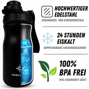 Termo šejkr | Šejkr 300 ml až 400 ml | Malý proteinový šejkr, půlnoční černá