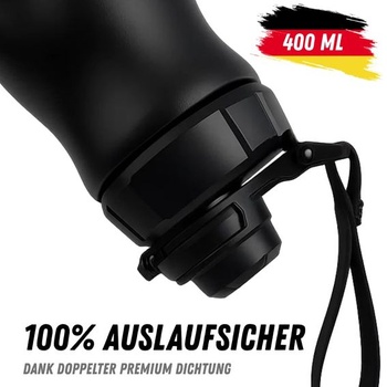 Termo šejker | Šejker 300 ml až 400 ml | Malý proteínový šejker, polnočná čierna