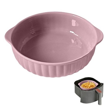 Keramická zapekacia misa, 700 ml, okrúhle keramické zapekacie formy s priemerom 7,5 palca, keramické