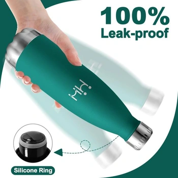 Termoska 750ml, bez BPA, fľaša na pitie so slamkou, vhodná na sýtené nápoje, izolovaná fľaša pre
