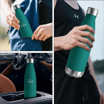 Termoska 750ml, bez BPA, láhev na pití s brčkem, vhodná na sycené nápoje, izolovaná láhev pro