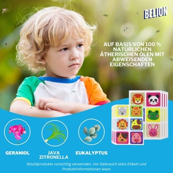 Samolepky proti komárom, 96 ks náplastí proti komárom, náplasti proti komárom, nálepky proti