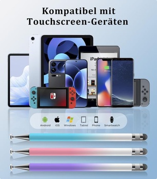 Kenkor Tablet Stylus 2 v 1 Dotykový stylus, kapacitný stylus pre všetky tablety/telefóny,