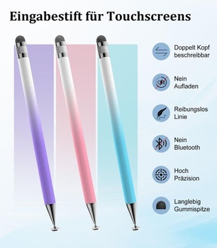 Kenkor Tablet Stylus 2 v 1 Dotykový stylus, kapacitný stylus pre všetky tablety/telefóny,