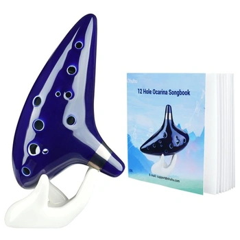 Ohuhu Ocarina 12 jamiek Alto C so spevníkom, stojanom a…