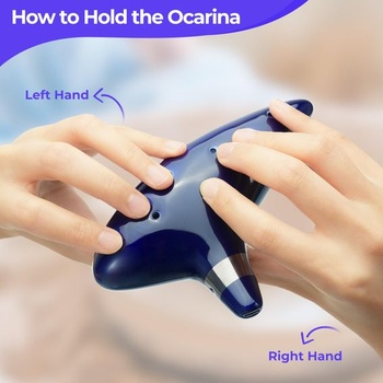 Ohuhu Ocarina 12 jamiek Alto C so spevníkom, stojanom a taškou pre fanúšikov modrá