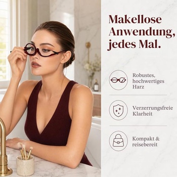 Okuliare na líčenie, otočné okuliare na líčenie s jedným zorníkom, prenosné výklopné kozmetické okuliare pre