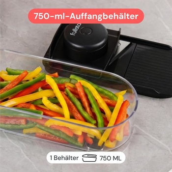 Fullstar Essential - krájač zeleniny mandolína a rezačka Julienne 2 v 1, čierny