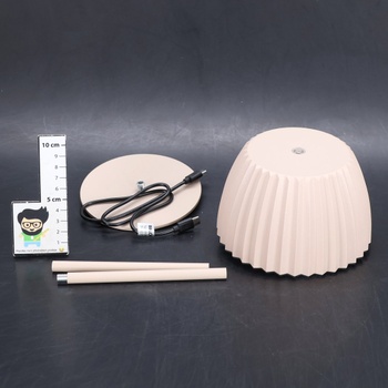 BRILONER - Bezdrôtová LED stolná lampa Riffle IP44 so svetelným okrajom, dotykovým stmievačom,