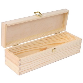 Kreatívna dekoračná drevená krabička na víno | Krabička na víno na 1 fľašu 36 x 11 x 9,8 cm 1 fľaša
