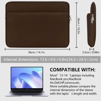 Brašna na notebook kompatibilní s 13 až 14 palcovým MacBookem Air/Pro, pouzdro na notebook se