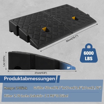 Nájazdová rampa na obrubník 2ks JIEGOUGO