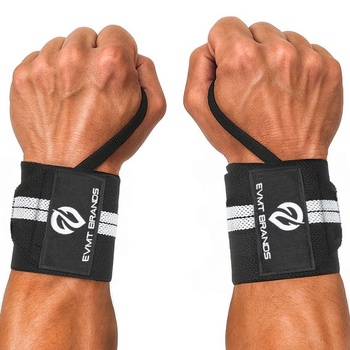 Prémiové zápästné bandáže EVMT Brands, 20 kusov. Odolné popruhy na vzpieranie, vylepšená opora