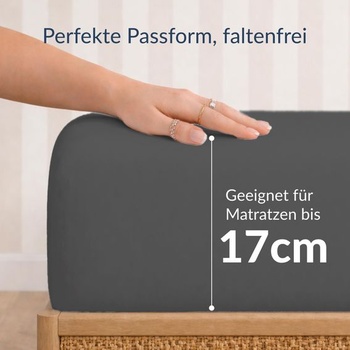 Prestieradlo Twinzen 90x200cm/90x190cm, 25cm detail v tvare klobúka, tmavo šedé. Tmavosivé 90 x