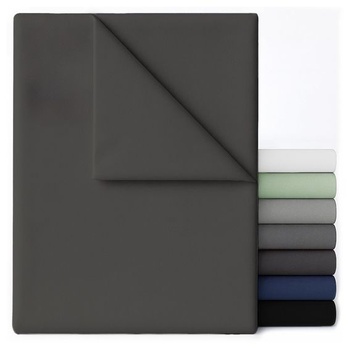 Dreamzie - Ploché prestieradlo bez gumičky 170x260 cm - Mikrovlákno Ultra Soft Tmavo šedá 170 x 260