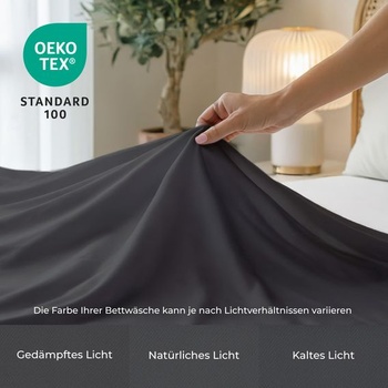 Dreamzie - Ploché prestieradlo bez gumičky 170x260 cm - Mikrovlákno Ultra Soft Tmavo šedá 170 x 260