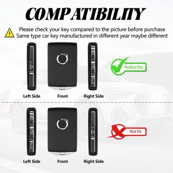 Pouzdro na klíče pro Volvo XC40 XC60 XC90 V40 V60 V90 S40 S60 S90 modrá stříbrná
